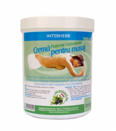 Crema pentru masaj cu extract de alge marine, 500ml - INTERHERB