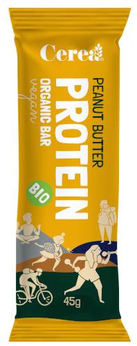 Baton, Protein cu unt de arahide, fara gluten, eco-bio, 45g - Cerea