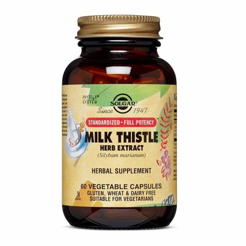 Extract din planta de Silimarina Milk Thistle, 60cps - Solgar