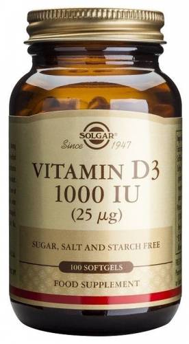 Vitamina D3, 1000UI, 100cps - Solgar