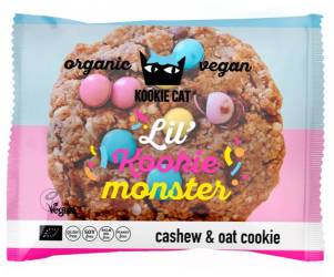 Cookie cu dropsuri de ciocolata colorate, fara gluten, eco-bio, 50g - Dragon Superfoods