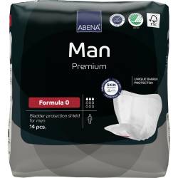 Absorbante masculine Premium Man Formula 0 cu absorbtie 300ml, 14 bucati, Abena
