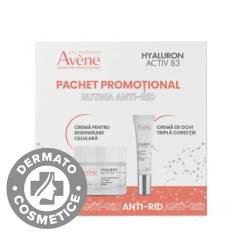 Pachet Crema pentru regenerare celulara 50ml + Crema de ochi cu tripla actiune Hyaluron Activ B3 15ml, Avene 