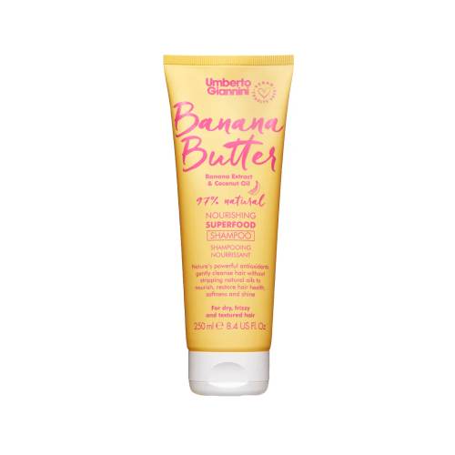 Sampon hidratant pentru par uscat frizzy si texturat Banana Butter, 250ml, Umberto Giannini