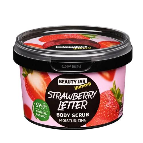 Scrub hidratant pentru corp Strawberry Letter, 360g, Beauty Jar