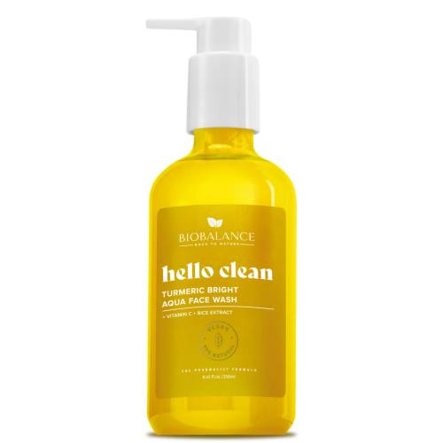 Gel de curatare cu Vitamina C + Extract de orez Turmeric Bright Hello Clean, 250ml, Bio Balance