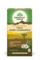 Ceai Tulsi Miere Musetel, Amestec Adaptogen Revigorant, eco-bio, 25 plicuri, Organic India