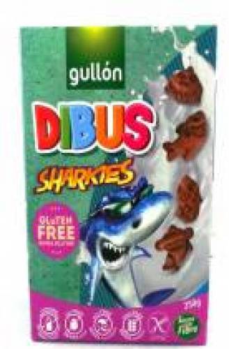 Biscuiti fara gluten Dibus Sharkies, 250 gr - Gullon
