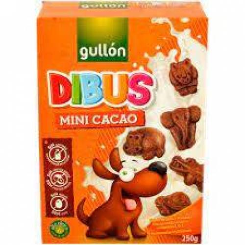 Biscuiti mini de cacao Dibus, fara lactoza, 250g - Gullon