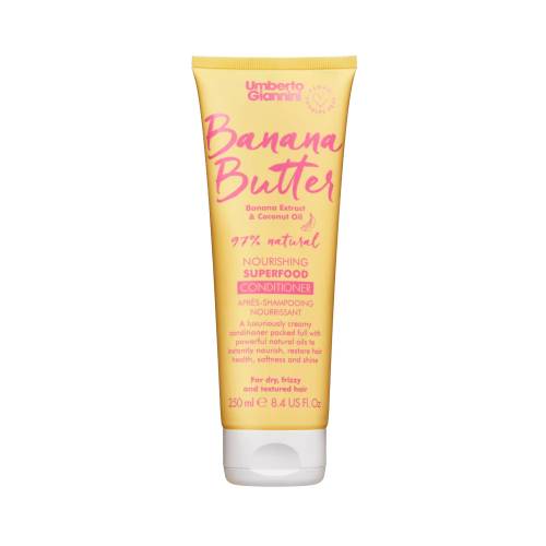Balsam hranitor pentru par uscat frizzy si texturat Banana Butter, 250ml, Umberto Giannini