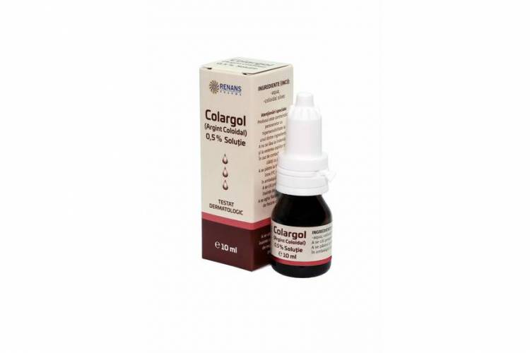 Colargol, Argint Coloidal 0.5% solutie, 10ml - Renans
