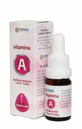 Vitamina A solutie orala, 10ml - Renans