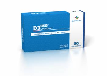 D3 BLEU LIPOSOMAL - Vitamina D3 lipozomala, 30 capsule, BLEU PHARMA