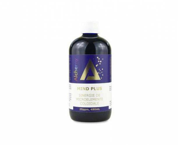 Mind Plus, sinergie de argint, platina si aur coloidal 20ppm, Alchemy, 480ml - AGHORAS