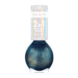 Lac de unghii Glow Glitter 070 Navy, 7ml, Miss Sporty