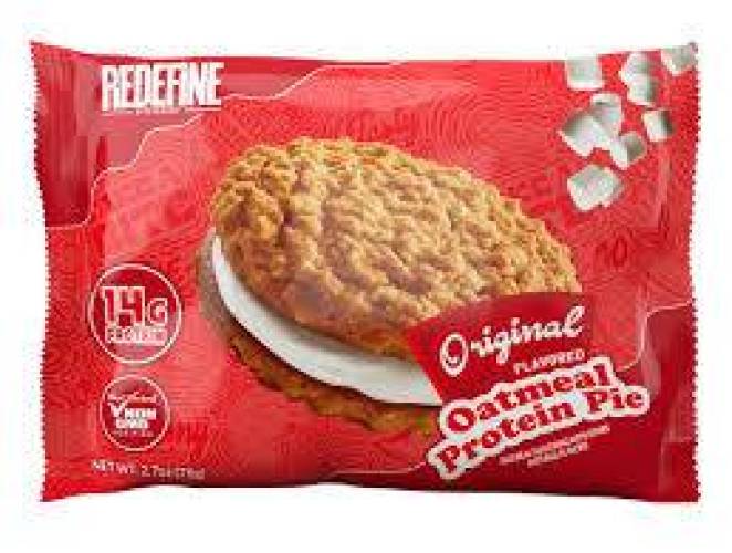 Redefine Foods Oatmeal Protein Pie, Prajitura Cu Ovaz Cu Aroma De Unt De Arahide, 70 g, GNC