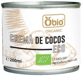 Crema de cocos, eco-bio, 200ml - Obio