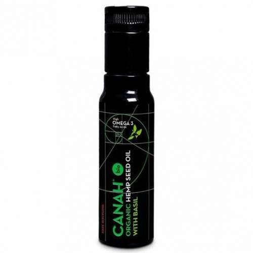 Ulei din seminte de canepa cu busuioc, eco-bio, 100ml - Canah