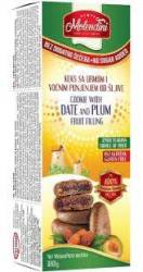 Biscuiti cu curmale si umplutura de prune, fara gluten si fara zahar, 180 g, Molendini