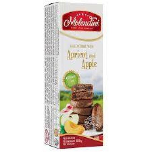 Biscuiti cu umplutura de caise si mere, fara gluten, 180 g, Molendini