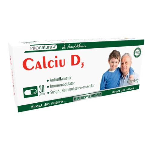 Calciu D3, 30 capsule, Medica - ProNatura