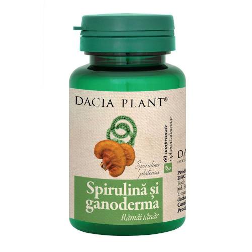 Spirulină și Ganoderma, 60cpr - Dacia Plant