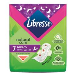 Absorbante de noapte Natural Care Maxi Night, Libresse, 7 bucati