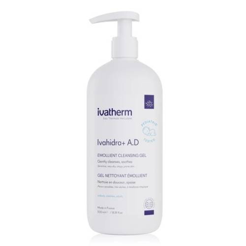 Gel de spalare emolient cu efect calmant Ivahidra+ A.D, 500 ml – Ivatherm