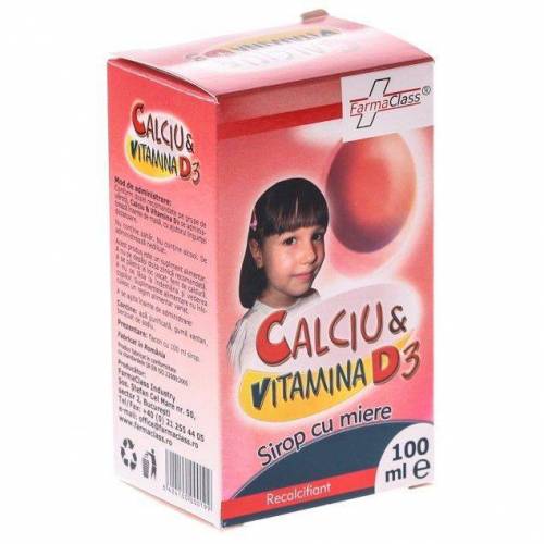 CALCIU SI VITAMINA D3 SIROP 100ml, FARMACLASS