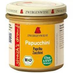 Crema tartinabila vegetala Papucchini cu ardei si zucchini, eco-bio, 135 g, Zwergenwiese