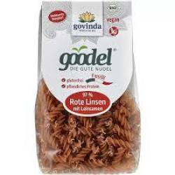 Fusilli din linte rosie, fara gluten, eco-bio, 250 g, Govinda