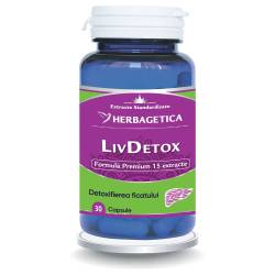 LIVDETOX - detoxificant al ficatului, 30 capsule, Herbagetica