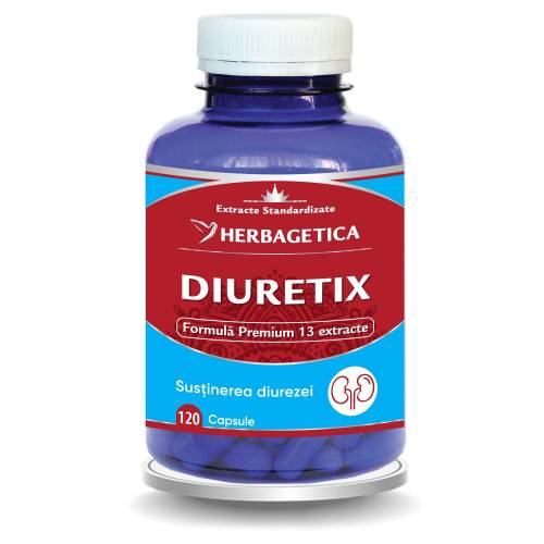 DIURETIX - diuretic, reduce edemele, 120 capsule, Herbagetica