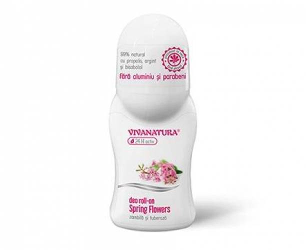 Deodorant natural roll-on Spring Flowers - Zambila si Tuberoza 50ml - Vivanatura