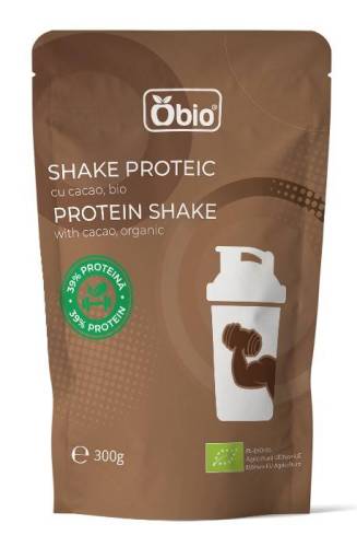 Shake proteic cu cacao, eco-bio, 300 g, Obio