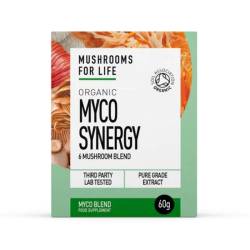 Organic Myco Synergy 6 ciuperci Pure Grade Extracts Powder, 1000 mg, 60 g, MushroomsForLife