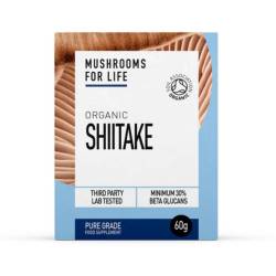 Organic Shiitake, Pure Grade Extract Powder, 1000 mg, 60 grame, MushroomsForLife