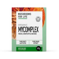 Organic Mycomplex Reishi, Cordyceps si Maitake, 1000 mg, 60 grame, MushroomsForLife