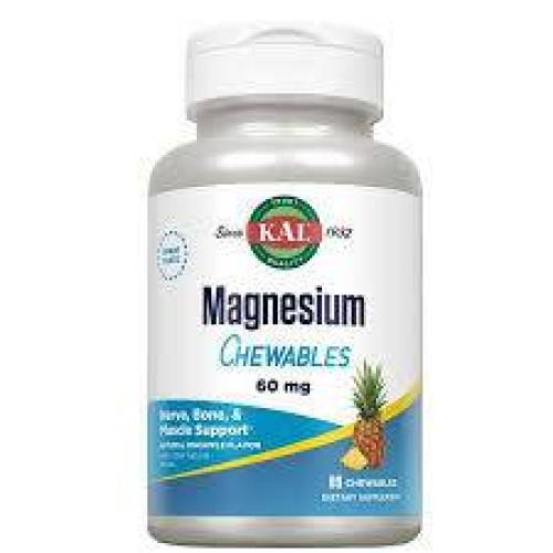 Magnesium Chewable, 60 mg, 90 tablete masticabile, Secom