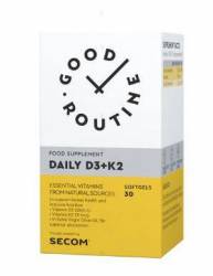 DAILY D3 + K2, 30 Capsule Moi - SECOM