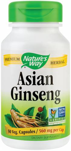 Asian Ginseng 560mg 50tb - Natures Way -  Secom