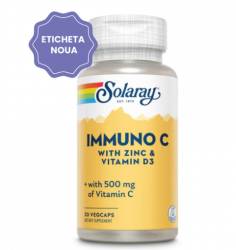 IMMUNO C cu Zinc si Vitamina D3 - 30cps - SOLARAY - SECOM