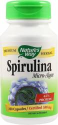 SPIRULINA MICRO-ALGAE 380mg 100 cps veg – Natures Way – Secom