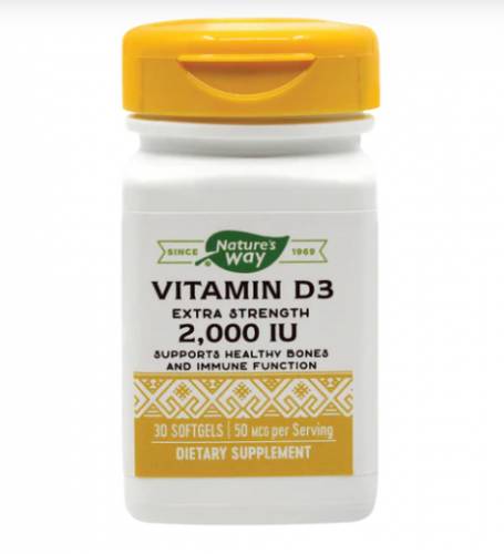 Vitamin D3 2000UI 30tb - Nature's Way - Secom