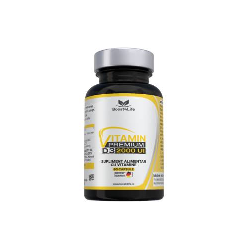 Vitamina D3 Premium 2000 UI, 60 capsule moi, Boost4Life