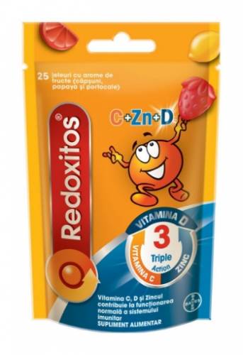 Redoxitos Triple Action, vitamina C - 25 jeleuri gumate - suport imunitar
