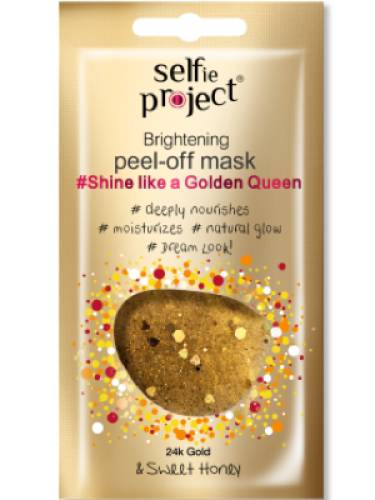 Masca exfolianta si hidratanta Galaxy Shine Like A Golden Queen, 12ml, Selfie Project