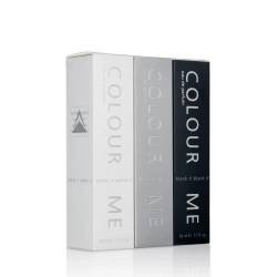 Set parfumuri de barbati White Silver Black Colour Me, 3 x 50ml, Milton-Lloyd Fragrances