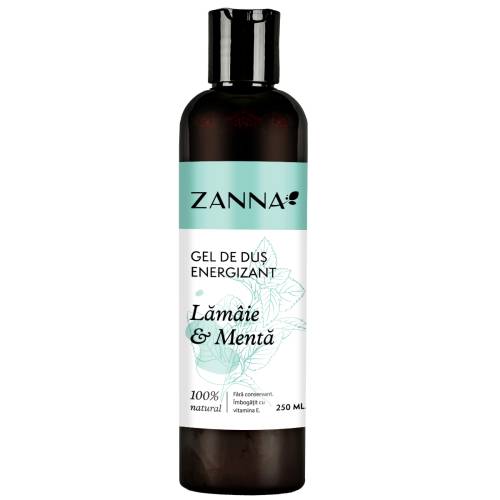 Gel de dus energizant cu lamaie si menta, 250ml, Zanna