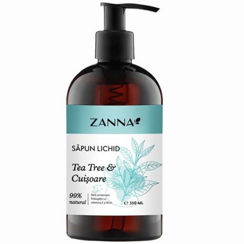 Sapun lichid cu tea tree si cuisoare, 350ml, Zanna